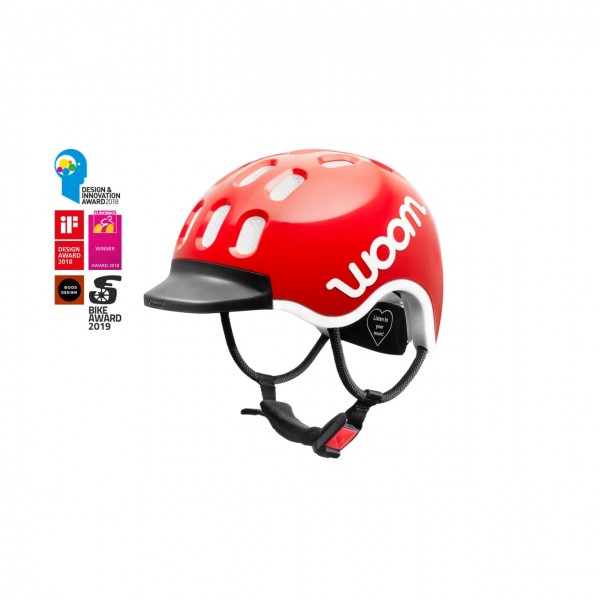 Woom KIDS Helm rot Größe XS 46 – 50 cm Kinder Fahrrad Kopf Schutz Sicherheit