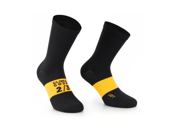 Assos RS Spring Fall Socks blackSeries Socken Fahrrad schwarz Gr. II