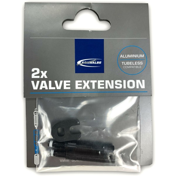 2 x Schwalbe Ventilverlängerung 30 mm für SV Ventil Fahrradschlauch Tubeless