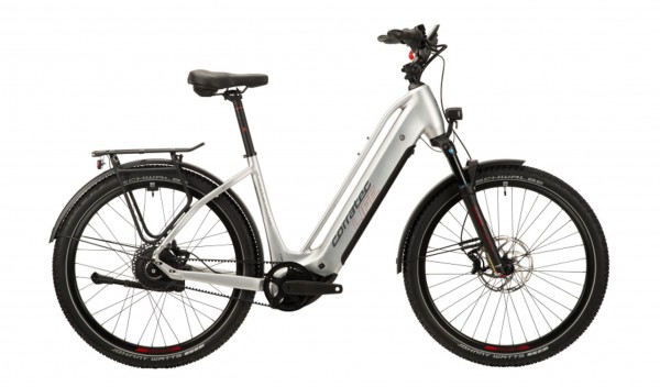 Corratec Life CX8 Belt e-Trekking e-City Tiefeinsteiger silver