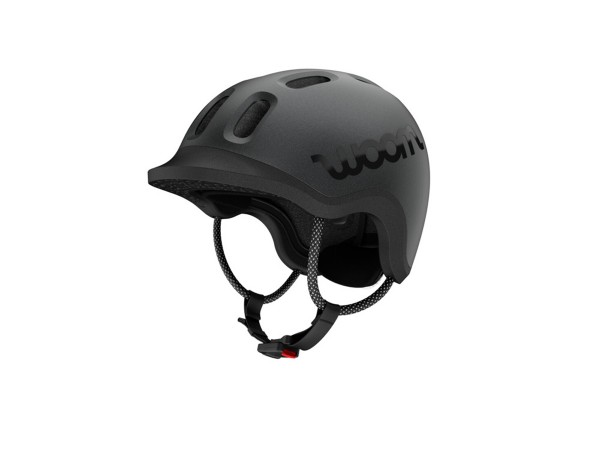 Woom Helm Ready ohne Licht charcoal metallic Gr. S 50 – 53 cm Kinder Fahrrad Kopf Schutz Sicherheit