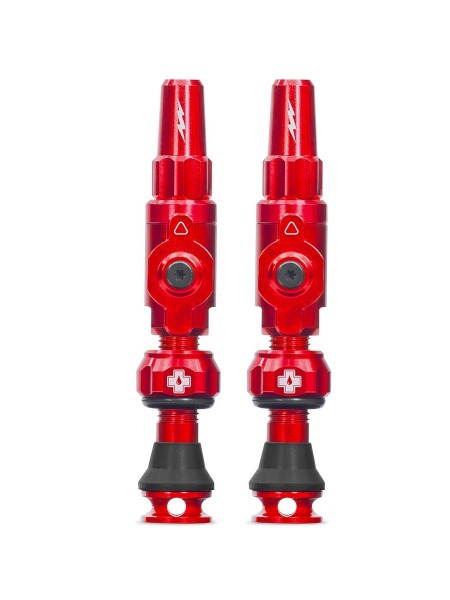 Muc Off Tubeless Valve Big Bore Lite 80mm (3XL) Tubeless Ventile Road MTB rot