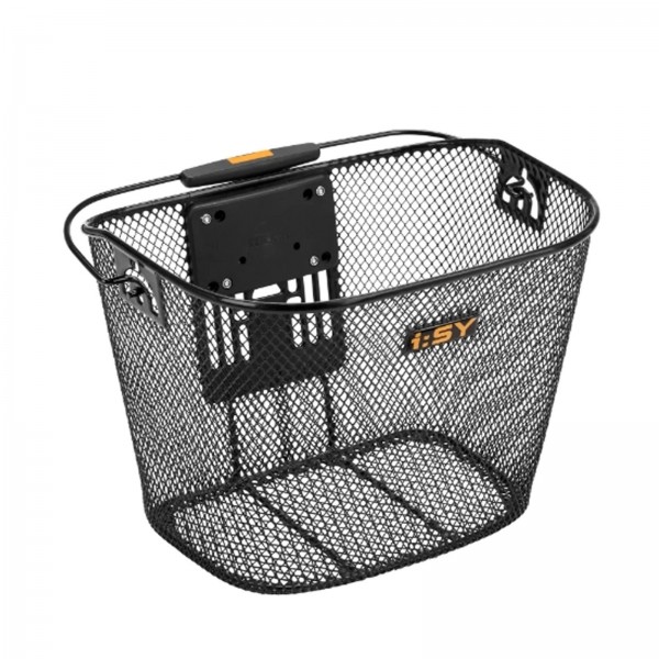 i:SY ISY Korb incl. KLICKfix-Adapterplatte VR Lenker Stahl 27x27x36cm schwarz