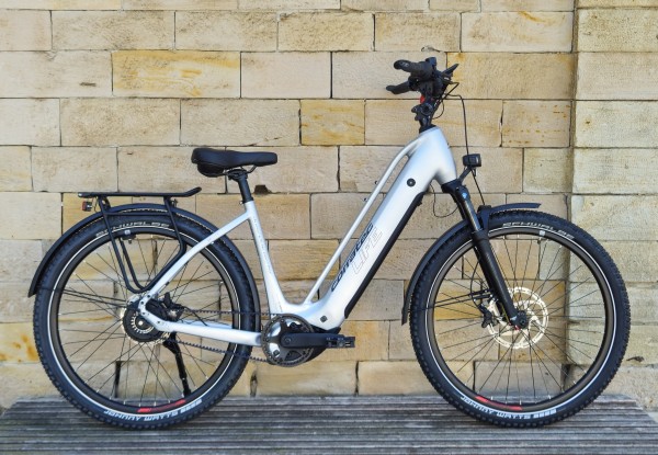 Corratec E-Power Life CX8 Belt e-Trekking e-City Tiefeinsteiger silver