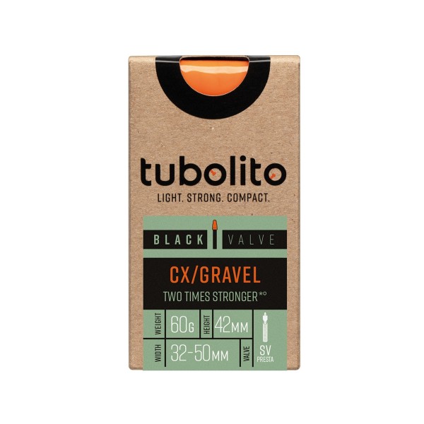 Tubolito Schlauch Tubo-CX/Gravel-All-SV42 28"/27,5"doppelter Pannenschutz Reifenbreite 32-50mm schwa