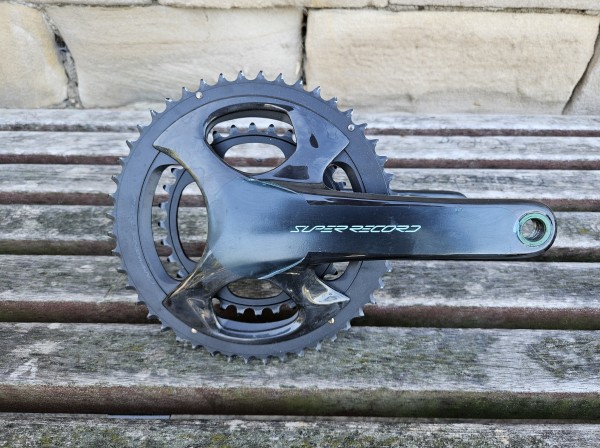 Campagnolo SuperRecord Kurbelarm Set mit Kettenblätter (gebraucht) ohne Verpackung