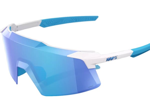 100% Aerocraft HiPER Multilayer Mirror Lens Gloss Matt White Sonnenbrille Sport